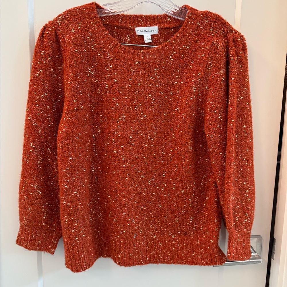Calvin Klein Jeans Sweater - 3/4 sleeves and ruched sleeves, like new